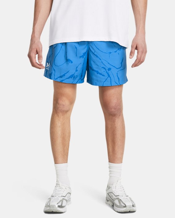 Men's UA Woven Volley Printed Shorts in Blue image number 0